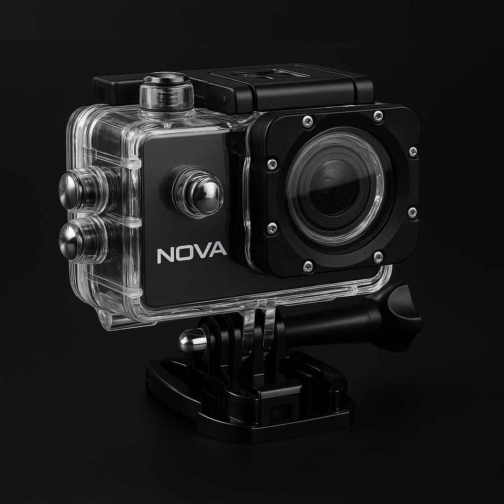 CAMARA DEPORTIVA NOVA AWM20300001C PANTALLA DE 2" 1920 X 1080 32GB CON CONTROL REMOTO NEGRO