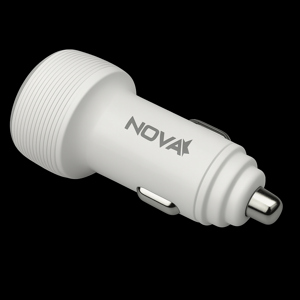CARGADOR DE CARRO NOVA PA036EBC001C 36W 1 PUERTO USB-C Y 1 PUERTO USB-A CARGA RAPIDA BLANCO