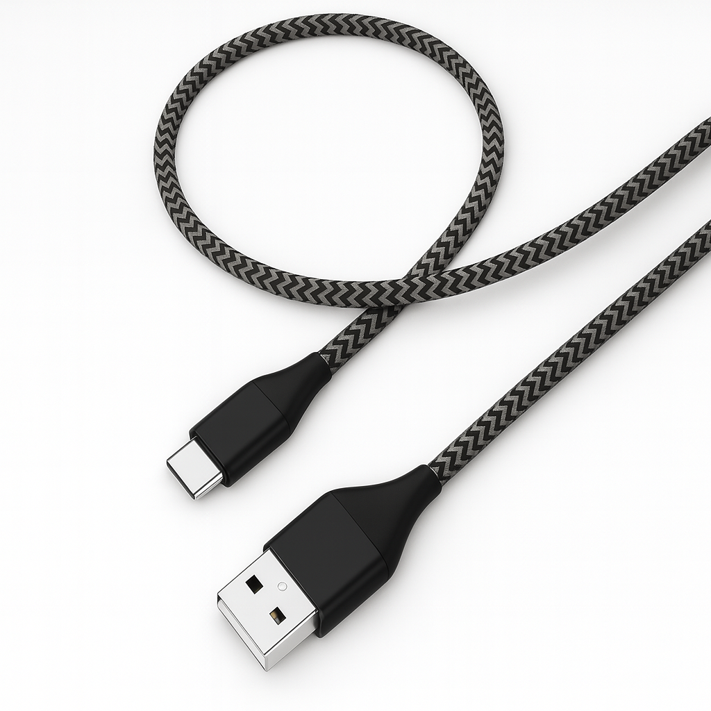 CABLE USB-C A USB-A 2.0 NOVA FDA31118001C CARGA RAPIDA 1.8M NYLON NEGRO