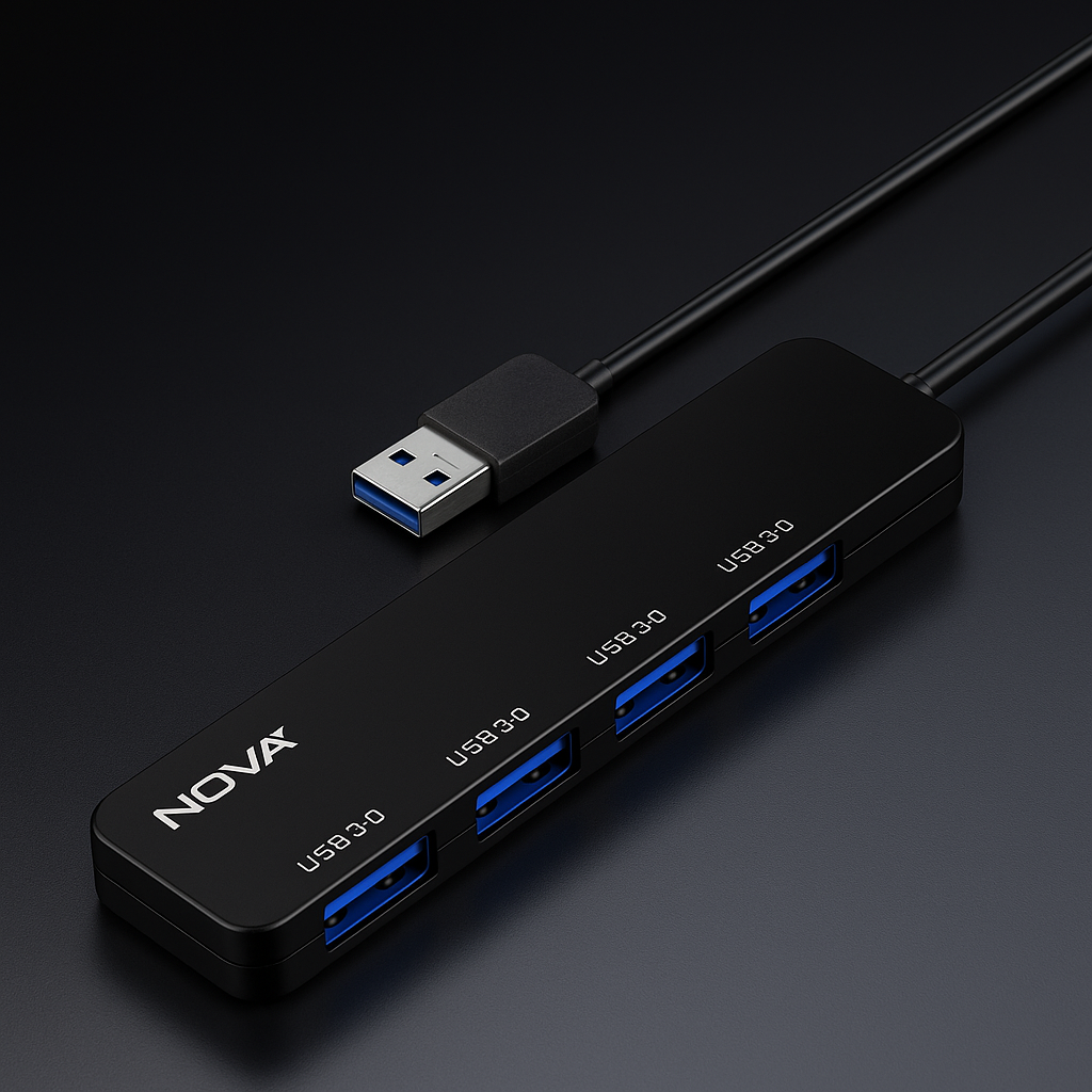 HUB NOVA AHB1S340001C 5 EN 1 USB-A 3.0 4 PUERTOS USB-A 3.0 MICRO 5V 5GBPS