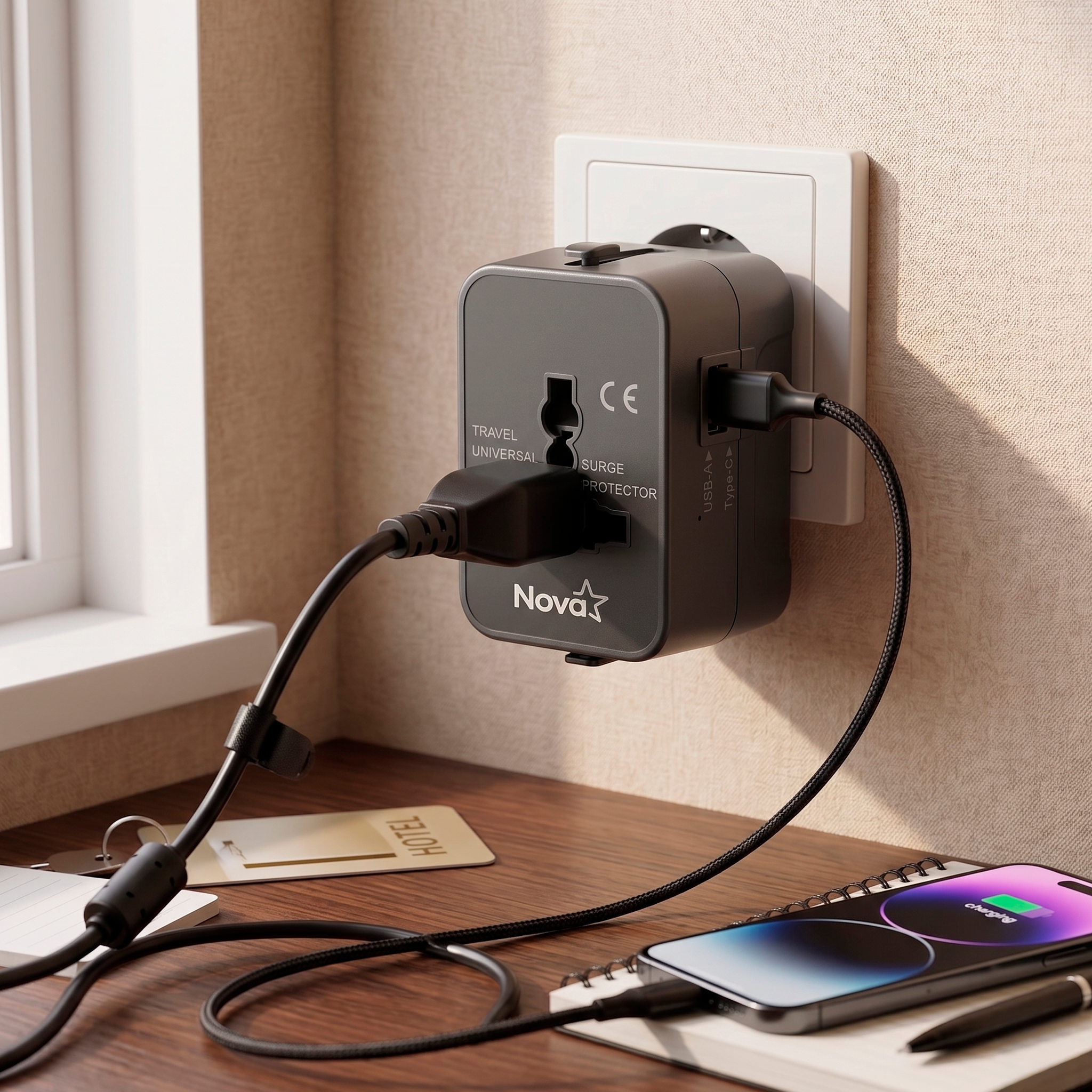 ADAPTADOR UNIVERSAL USB-A / USB-C PD