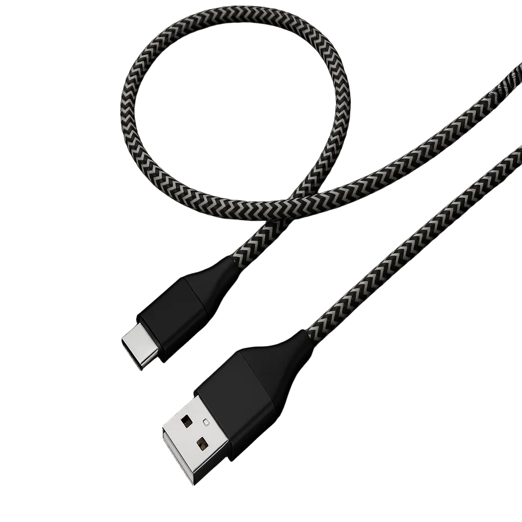 CABLE USB-C A USB-A 2.0 NOVA FDA31118001C CARGA RAPIDA 1.8M NYLON NEGRO