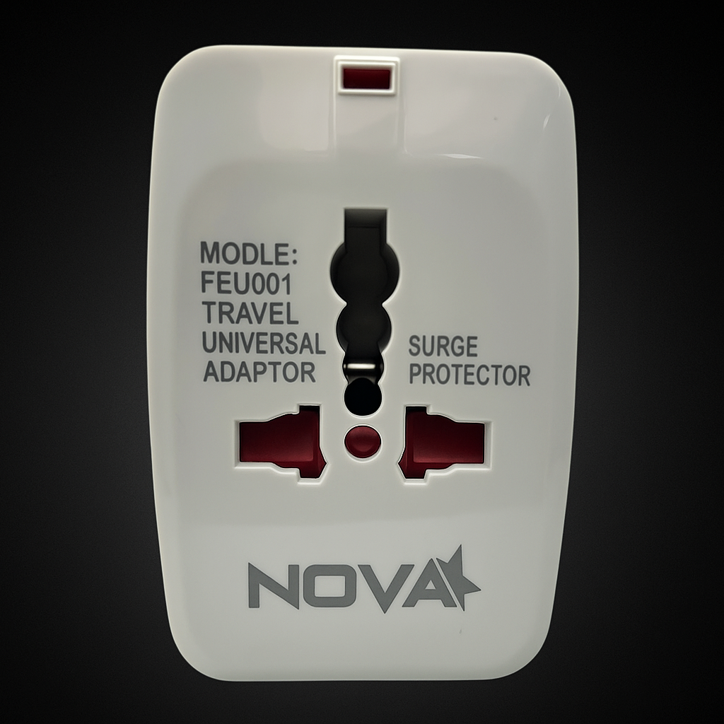 ADAPTADOR UNIVERSAL NOVA FEU001001C PARA VIAJES BLANCO