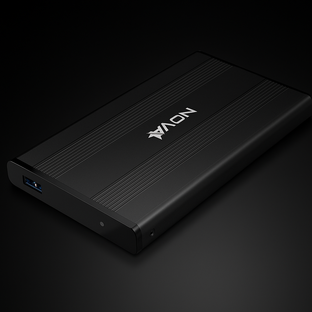 ENCAPSULADOR NOVA AEK25023001C USB-A 3.0 A SATA 5GBPS COMPATIBLE CON USB3.0 USB2.0 Y USB1.1 NEGRO