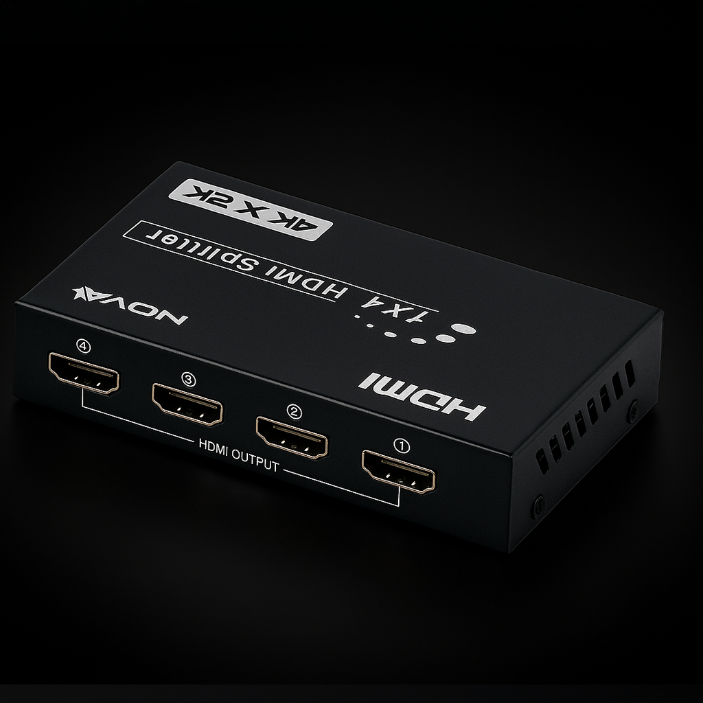 SPLITTER NOVA FAA38214001C DE 4 PUERTOS HDMI 4K@30HZ NEGRO