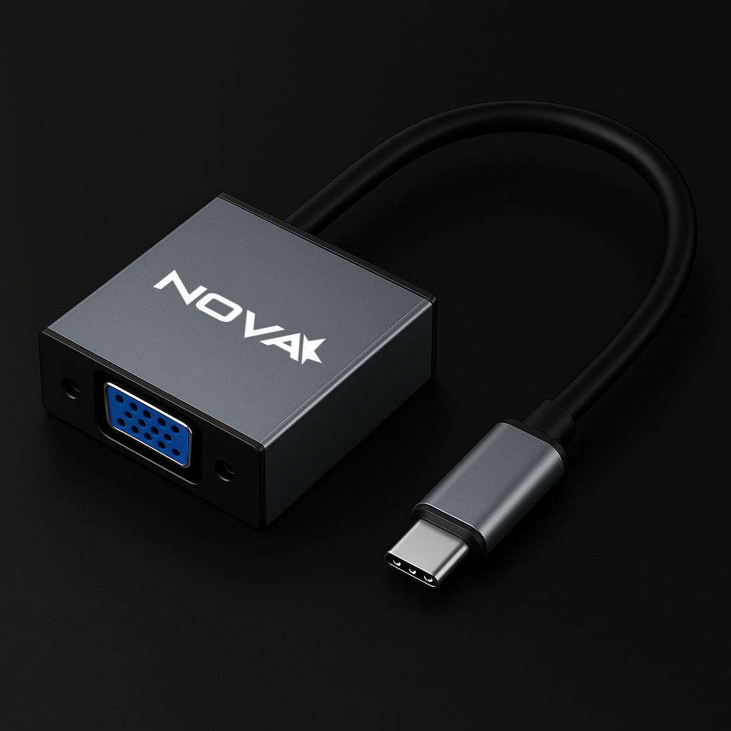 ADAPTADOR NOVA FAA301CV001C USB-C A VGA 0.15M PLATEADO
