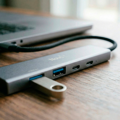HUB USB-C 4 PUERTOS USB 3.2 GEN 2 (2× USB-A + 2× USB-C)