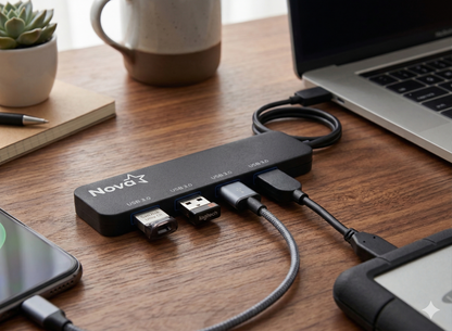 HUB 4 EN 1 USB-A 3.0 4 PUERTOS