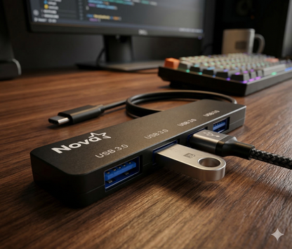 HUB 4 EN 1 USB-C 4 PUERTOS UBS-A 2.0