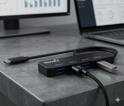 HUB 4 EN 1 USB-C 4 PUERTOS UBS-A 2.0