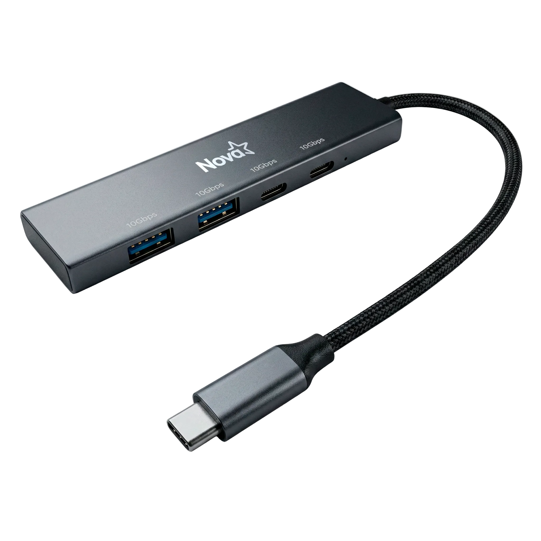 HUB USB-C 4 PUERTOS USB 3.2 GEN 2 (2× USB-A + 2× USB-C)
