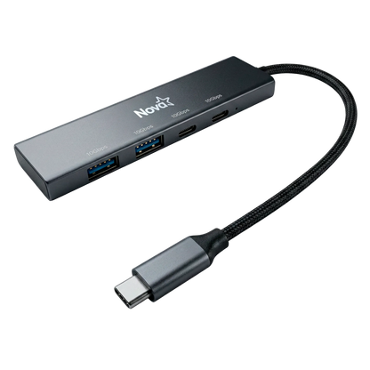 HUB USB-C 4 PUERTOS USB 3.2 GEN 2 (2× USB-A + 2× USB-C)