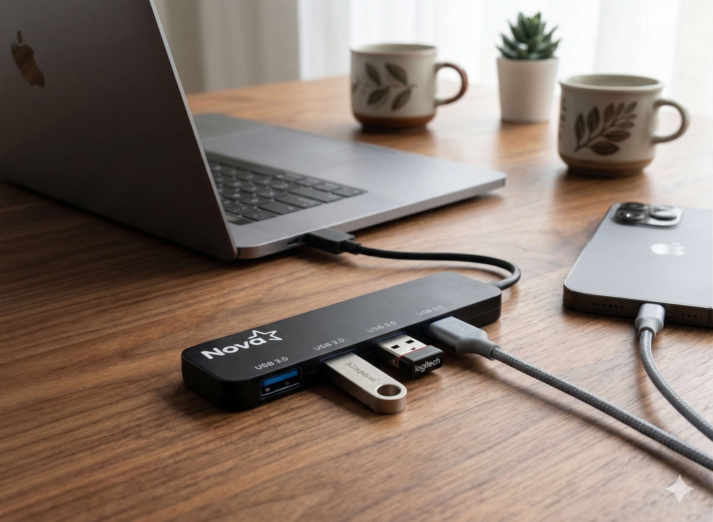 HUB 4 EN 1 USB-A 3.0 4 PUERTOS