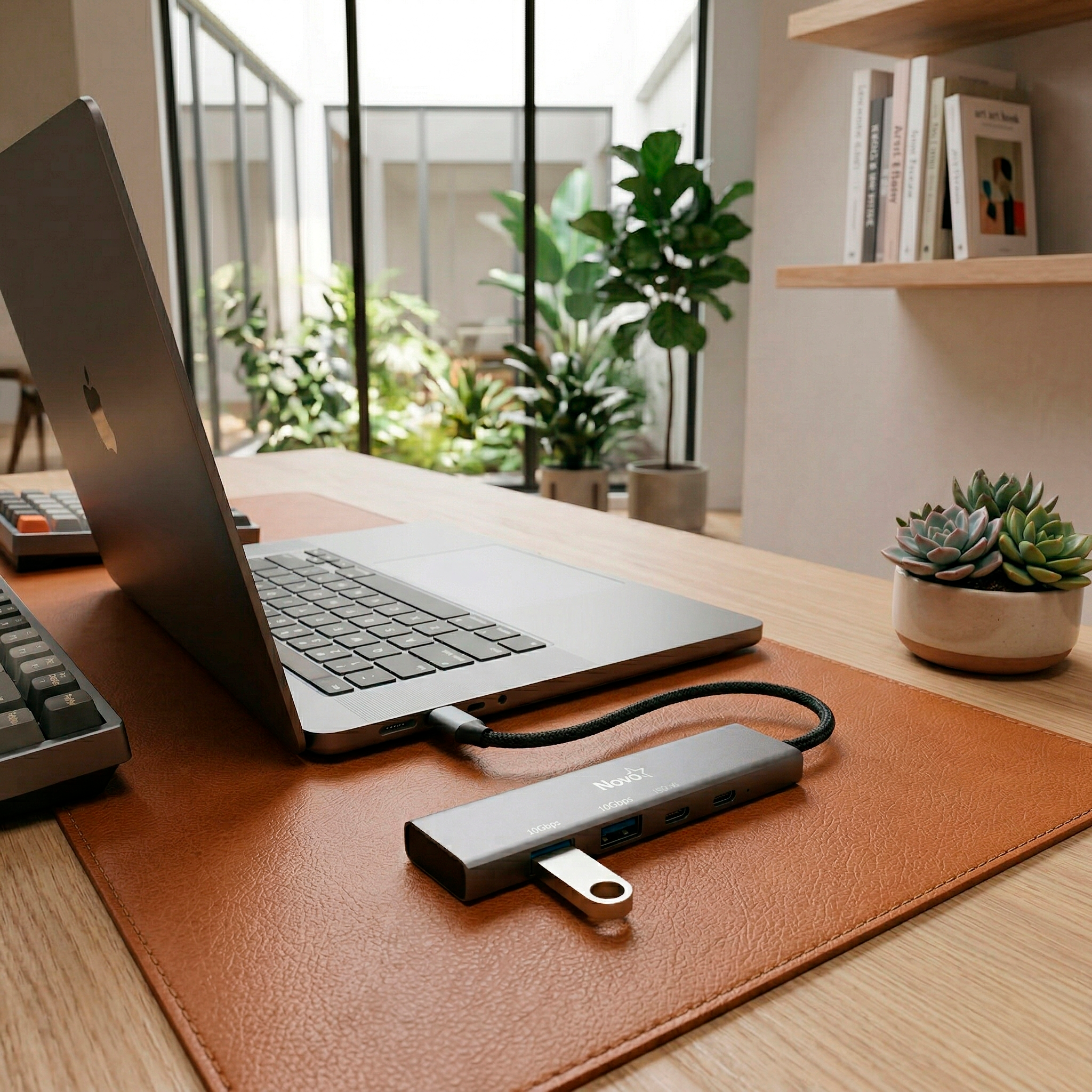 HUB USB-C 4 PUERTOS USB 3.2 GEN 2 (2× USB-A + 2× USB-C)