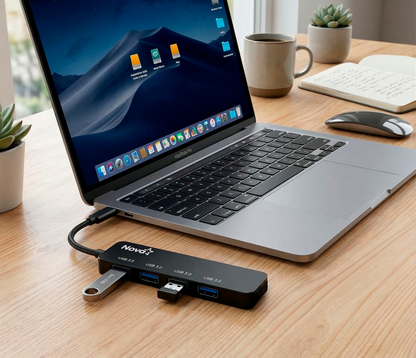 HUB 4 EN 1 USB-C 4 PUERTOS UBS-A 2.0