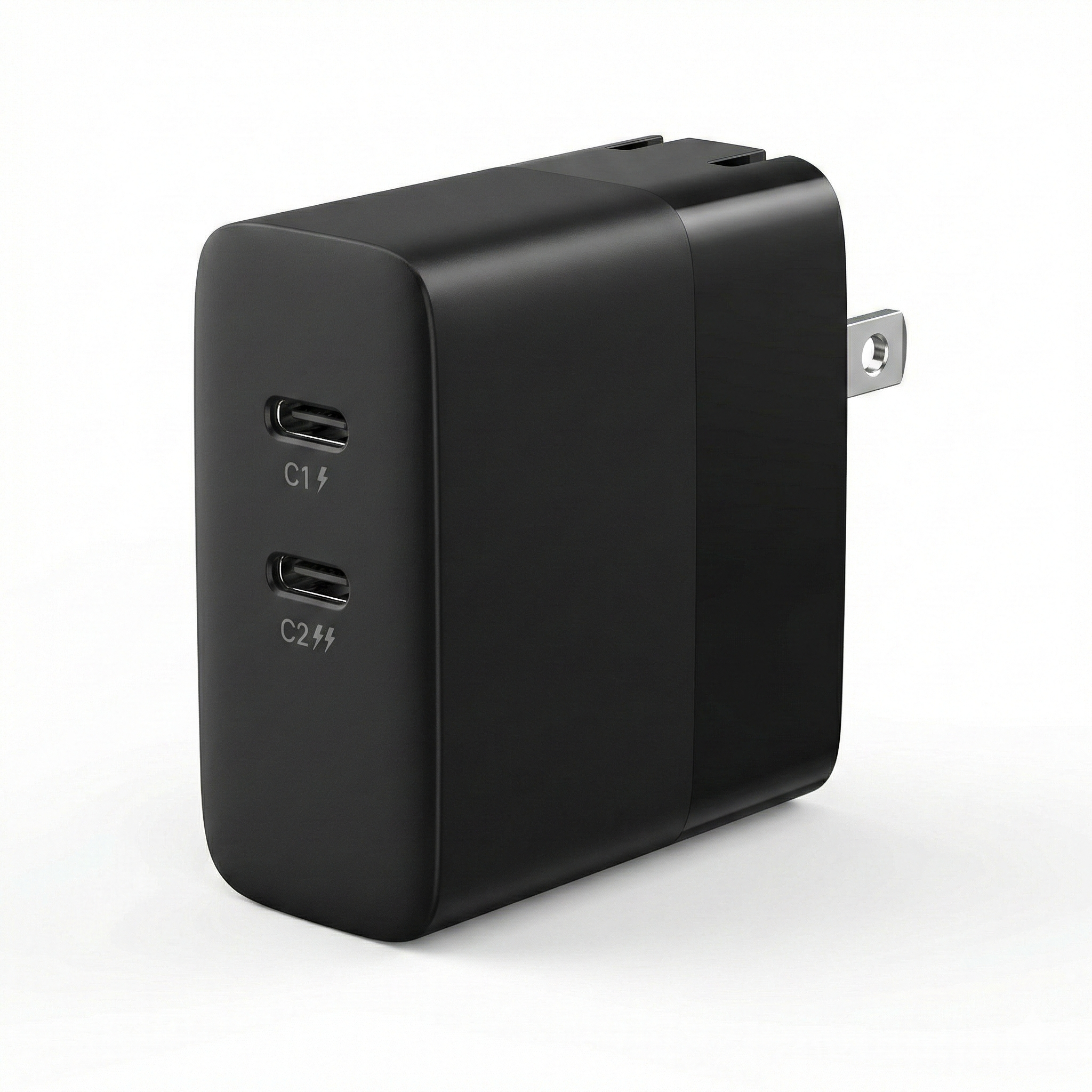 Cargador de Pared 45W Doble USB-C con Enchufe Plegable