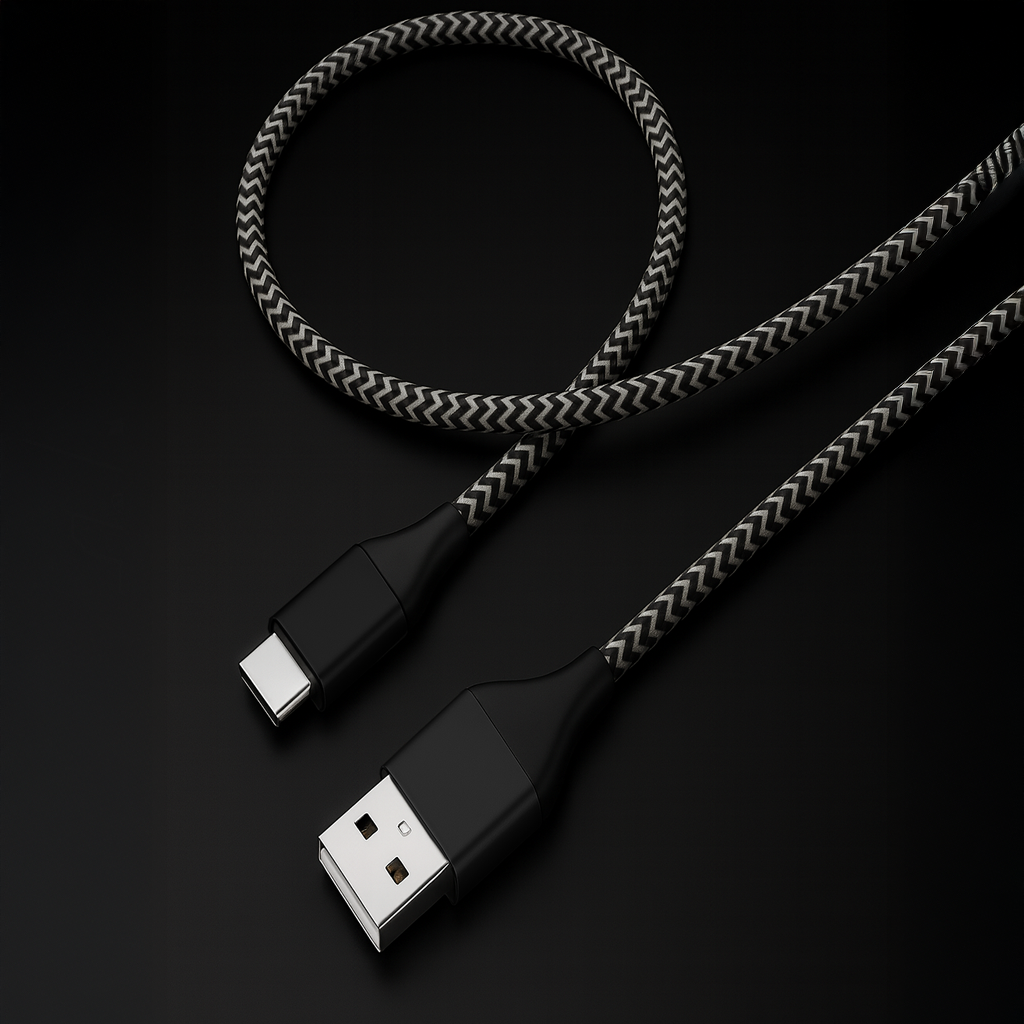 CABLE USB-C A USB-A 2.0 NOVA FDA31118001C CARGA RAPIDA 1.8M NYLON NEGRO
